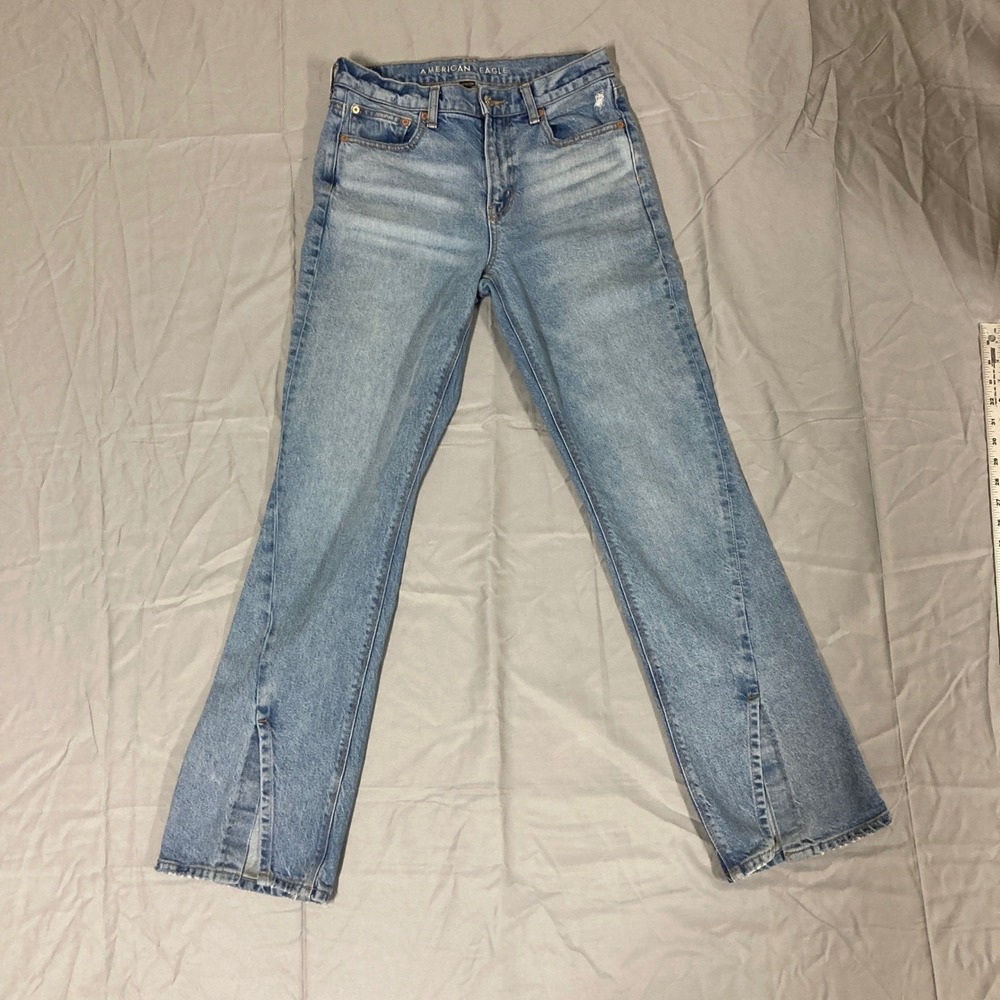 American Eagle Outfitters Womens Curvy 90s Bootcut Jeans Faded Indigo Size 6